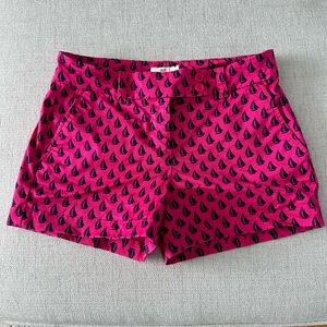 Vineyard Vines Nautical Pink and Navy sailboat shorts. Size 0